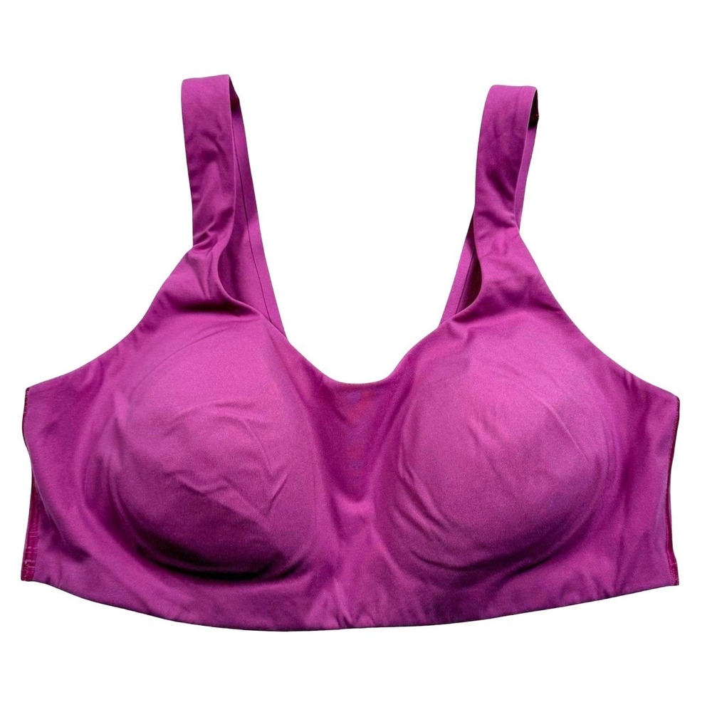 HUUG Wireless Bra Womens Medium Pink Seamless Molded Cups Comfort Pull On